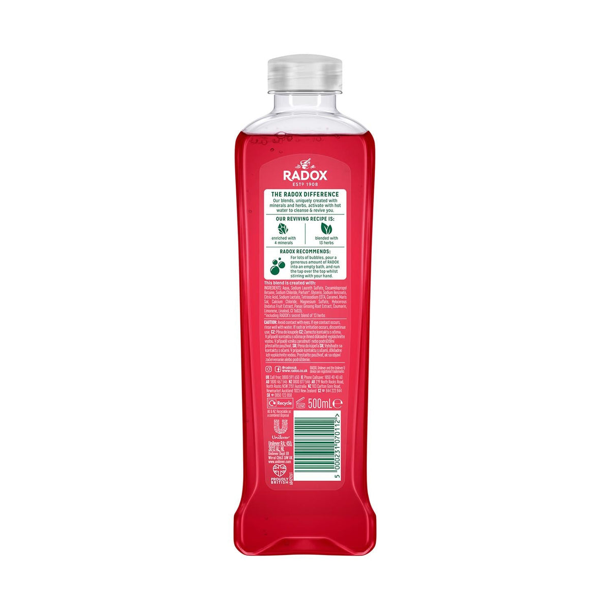 Radox 100% Nature Inspired Fragrances Muscle Therapy Bath Soak 500ml