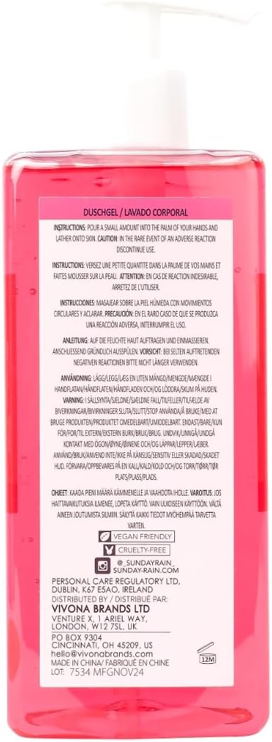 Sunday Rain Pink Grapefruit And Sea Salt Body Wash 440ml / 640ml