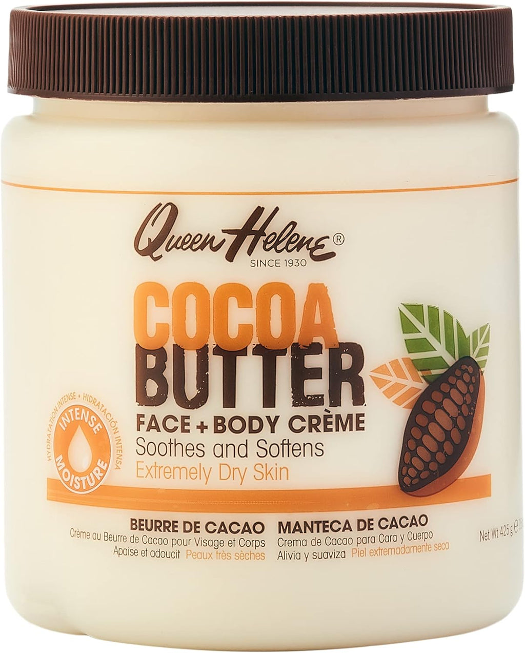 Queen Helene Cocoa Butter Face Plus Body Creme 425g / 136g
