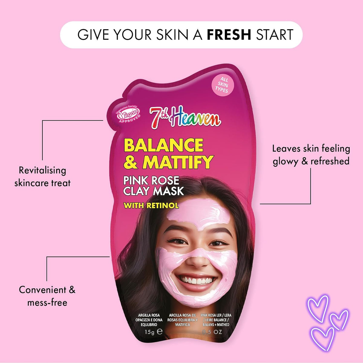 Montagne Jeunesse 7Th Heaven Balance And Mattify Pink Rose Clay Mask