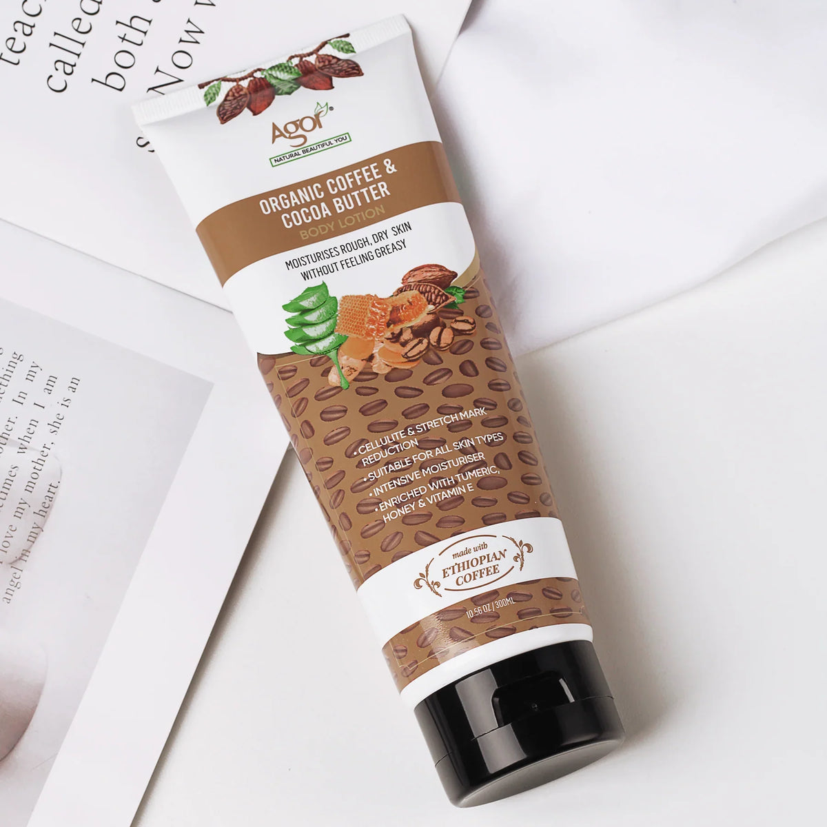 Agor Organic Coffee And Cocoa Butter Body Lotion 300ml