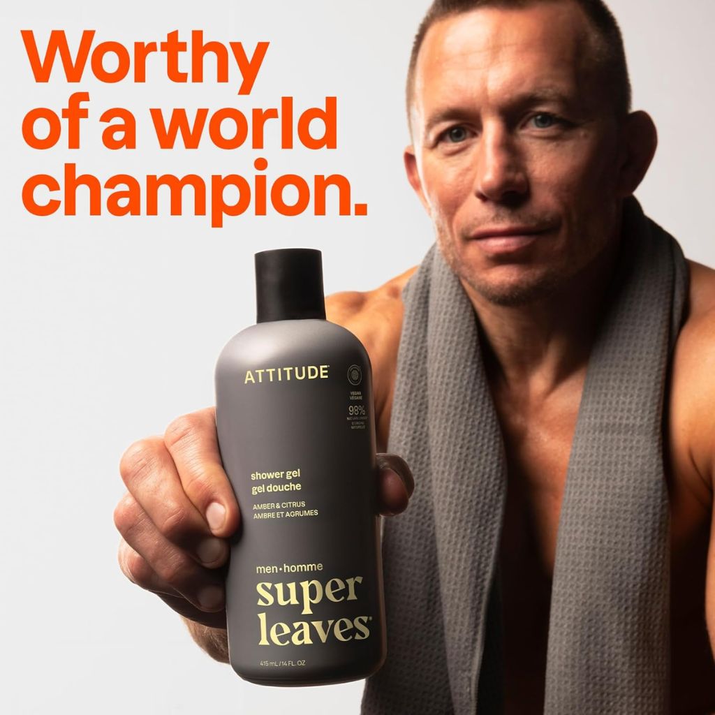 Attitude  Super Leaves Men Amber And Citrus Shower Gel