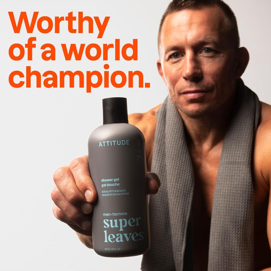Attitude  Super Leaves Men Eucalyptus And Sage Shower Gel