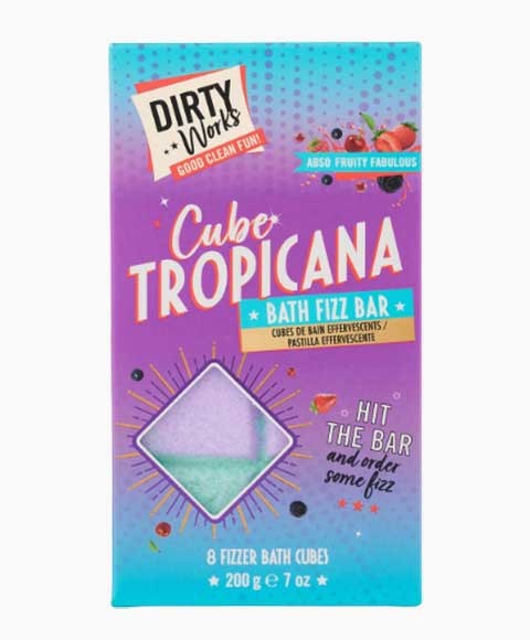 Dirty Works Cube Tropicana Bath Fizz Bar 200g
