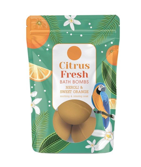 Elysium Spa Citrus Fresh Neroli And Sweet Orange Bath Bombs 50g