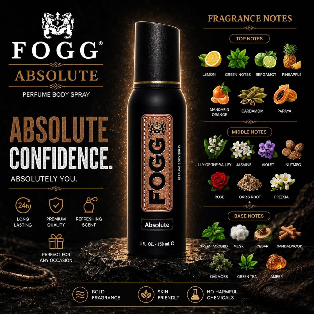 Fogg Absolute Perfume Body Spray For Men