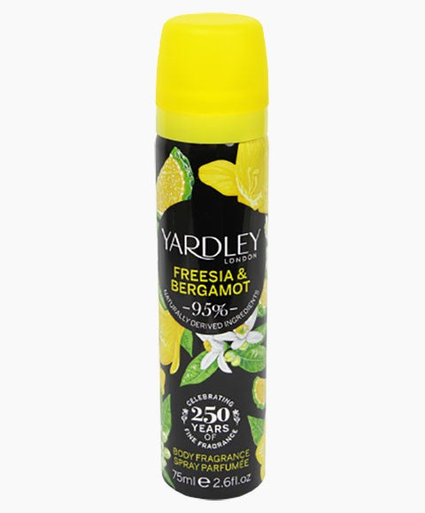 Yardley Freesia And Bergamot Body Fragrance Spray