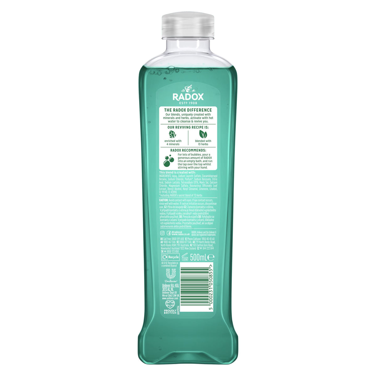 Radox 100% Nature Inspired Fragrance Bath Soak, Stress Relief 500ml