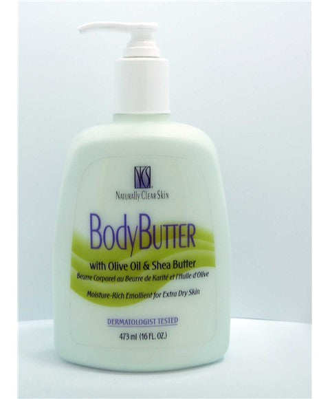 BioCare Naturally Clear Skin Body Butter W Olive Oil & Shea Butter Lotion 473ml